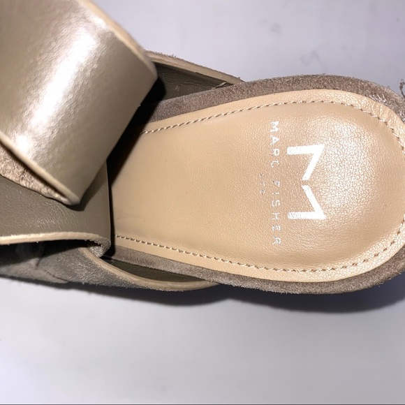 Marc Fisher Valen Crisscross Open Toe Leather Sandals Taupe Color Size 10 - Picture 5 of 11